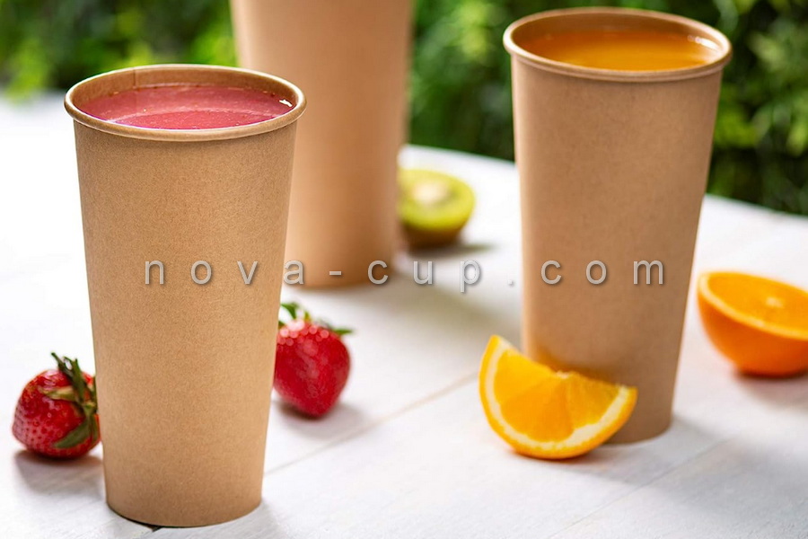 لیوان کاغذی کرافت 350 میلی لیتر (6)