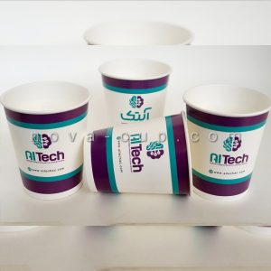 فروش لیوان کاغذی با طراحی اختصاصی و رنگ بهداشتی برای شرکت آیتک