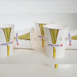 چاپ لیوان کاغذی گلاسه ضد رطوبت برای شرکت نفت پارس
